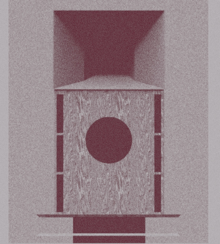 Render of the Prima Stack: a horn section sitting on a plywood woofer cabinet with a stepped plinth
